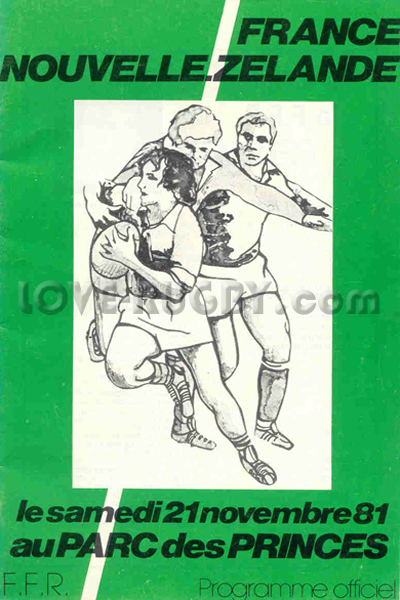 1981 France v New Zealand  Rugby Programme